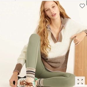 NWT S-M J Crew Cream Colorblock Cozy Oversized sweater- hoodie Women's.